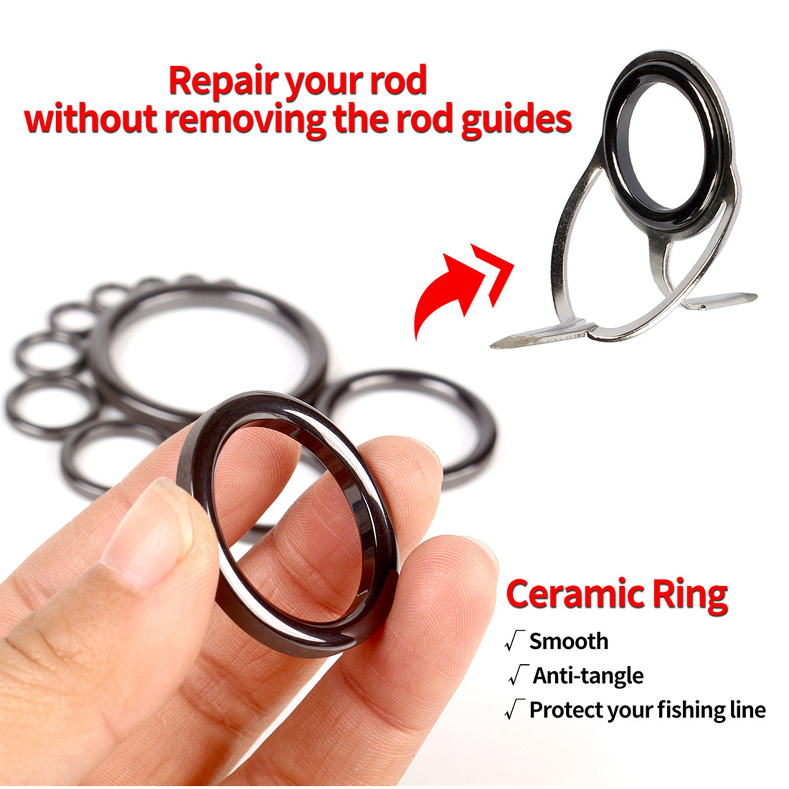 Fishing Rod Guide Repair Kit C - Fishing Rod Repair Kit avaliação e preço