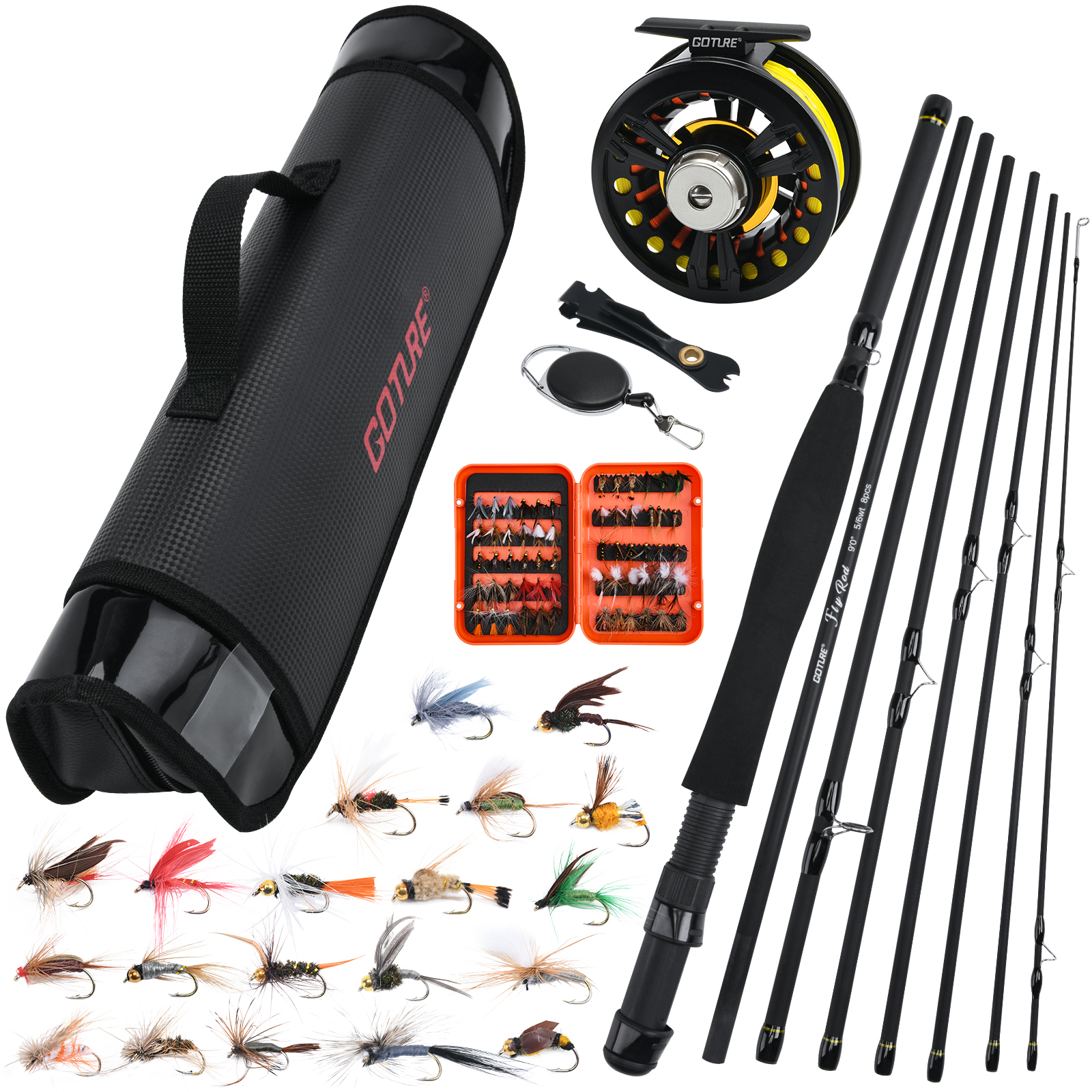 Goture 8Section Travel Fly Fis - Fishing Rod Fly avaliação e preço