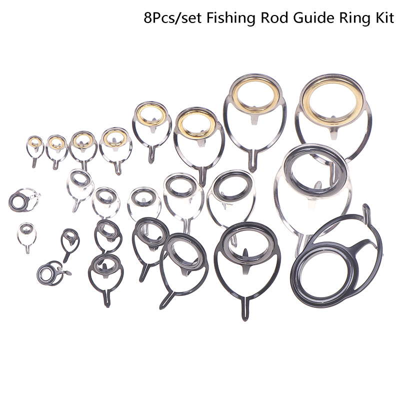 8Pcs Fishing Tackle Stainless  - Fishing Rod Tip Replacement avaliação e preço