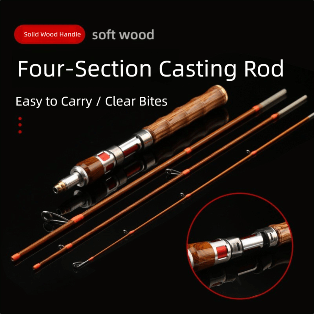 4 Sections Spinning Fishing Ro - Fishing Rod Carbon Fiber avaliação e preço