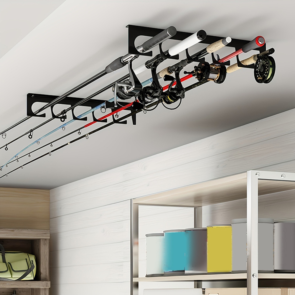 B48B-Wall/Ceiling Mount Fishin - Fishing Rod Rack avaliação e preço