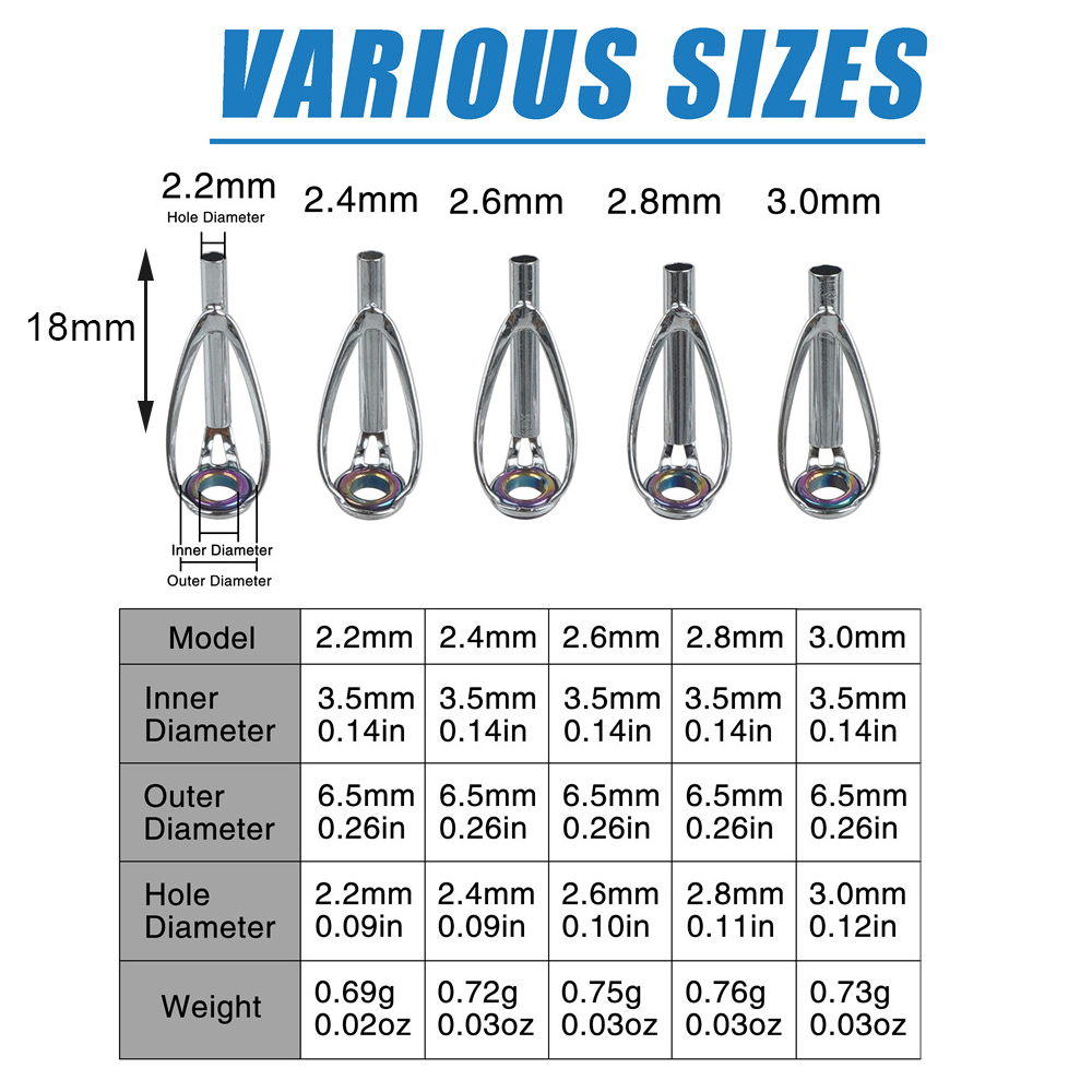 50/100PCS Fishing Rod Tips Rep - Fishing Rod Tip Replacement avaliação e preço