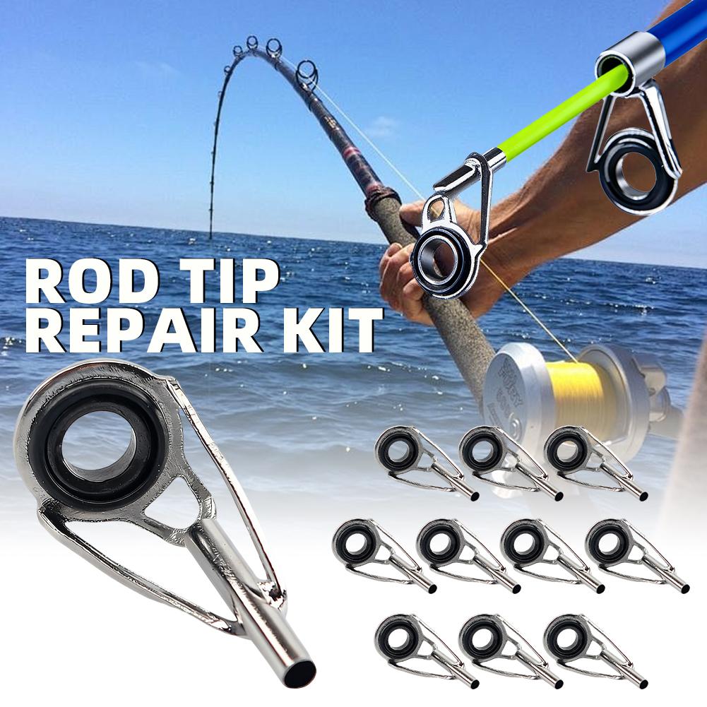 Rod Tip Repair Kit 10pcs Fishi - Fishing Rod Casting avaliação e preço