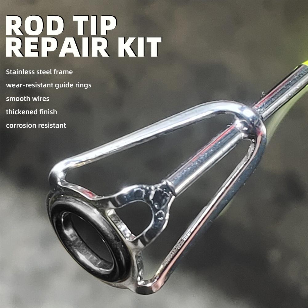 Rod Tip Repair Kit 10pcs Fishi - Fishing Rod Casting avaliação e preço