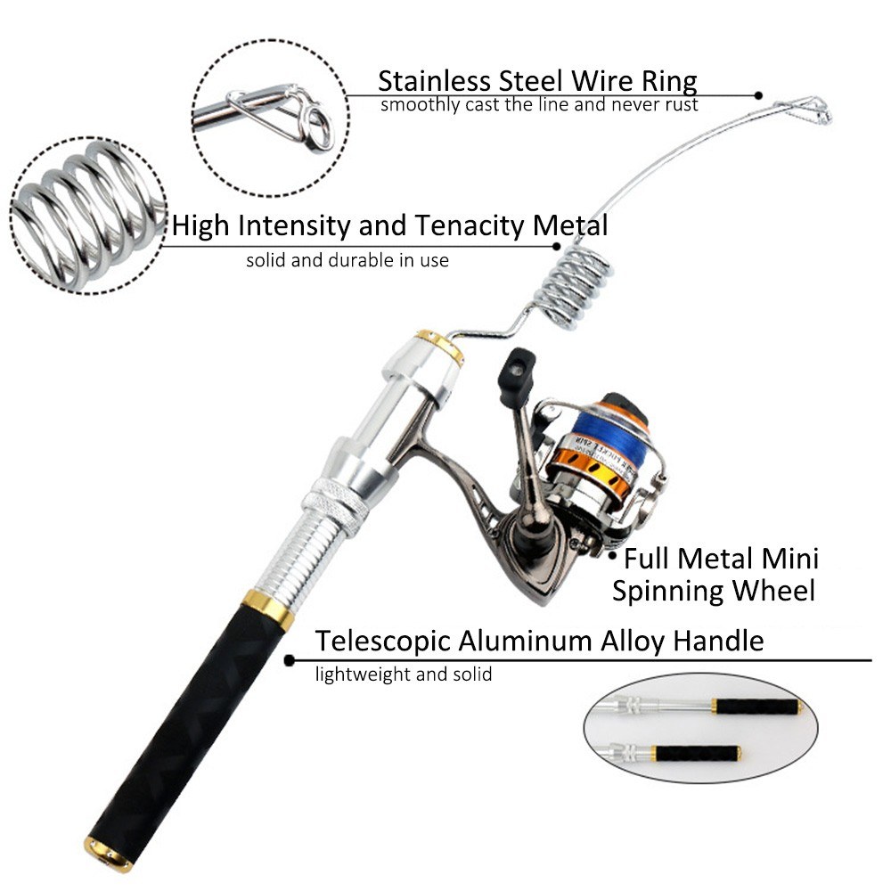 Portable Fishing Rod Telescopi - Fishing Rod Spinning avaliação e preço