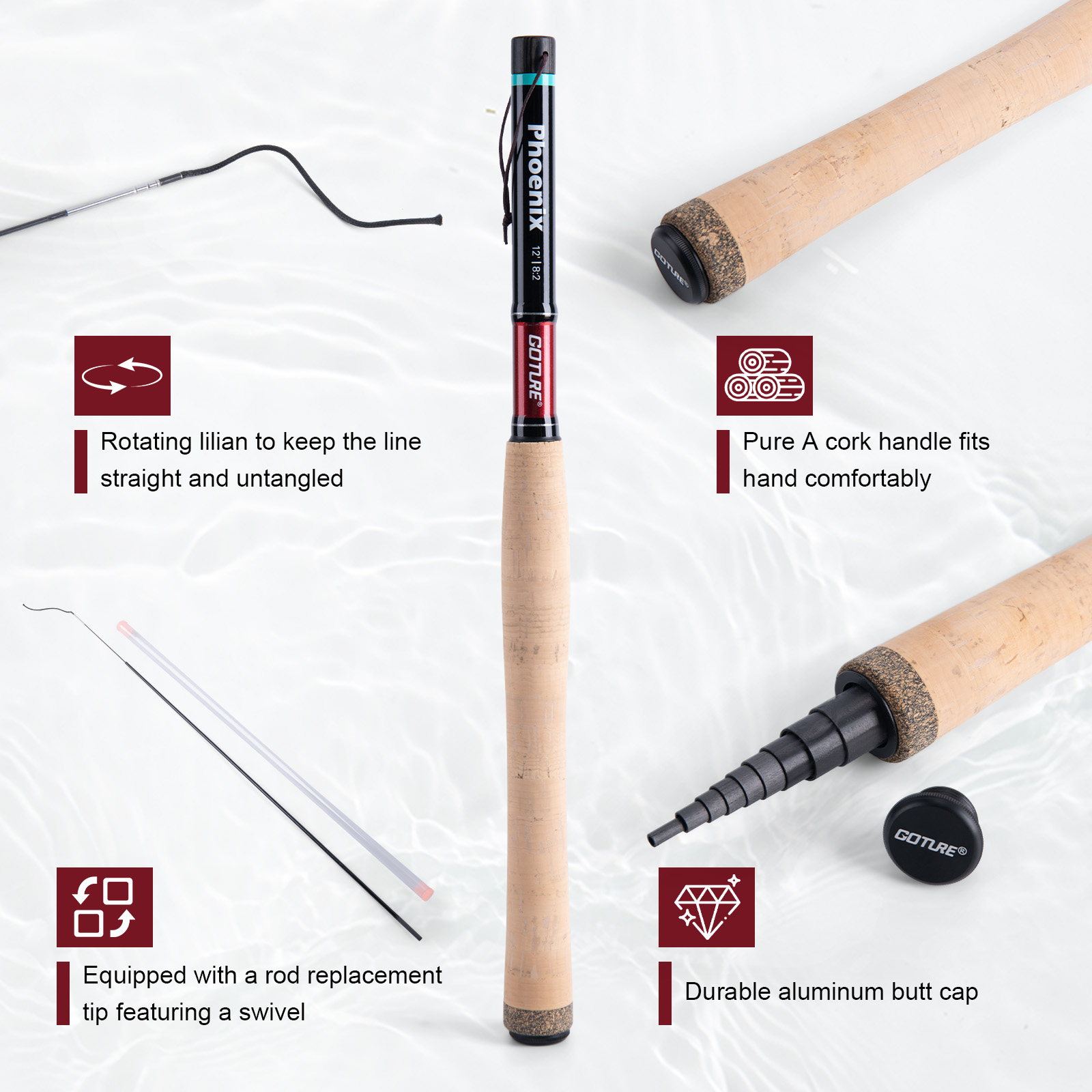 Goture Fishing Rod Combo Fly F - Fishing Rod Fly avaliação e preço
