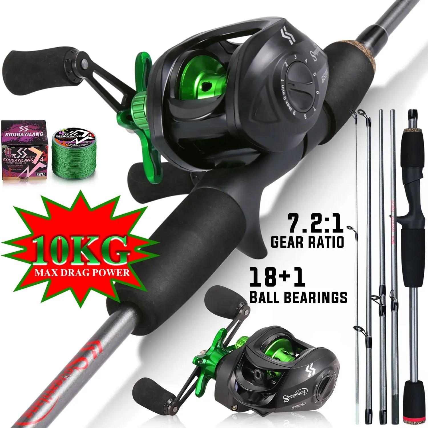 Sougayilang Fishing Rod Combo  - Fishing Rod Carbon Fiber avaliação e preço