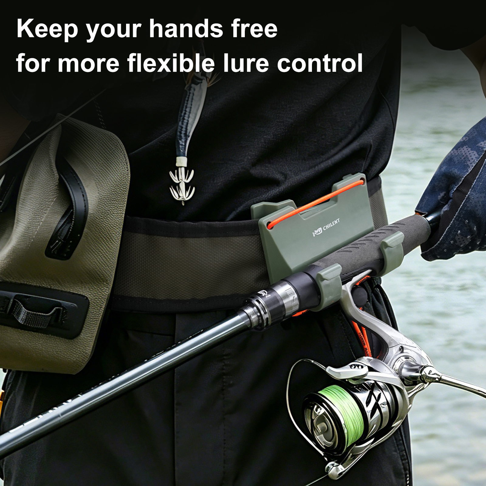 Outdoor Belt Clip Rod Holder H - Fishing Rod Spinning avaliação e preço