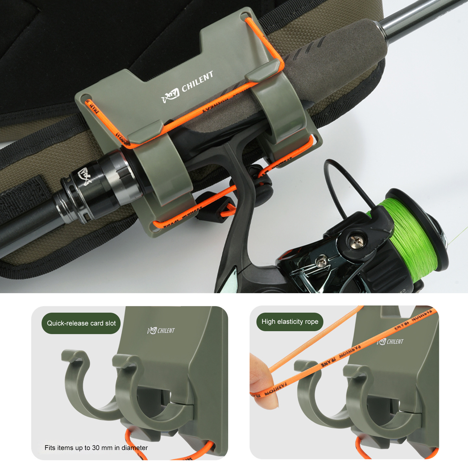Outdoor Belt Clip Rod Holder H - Fishing Rod Spinning avaliação e preço