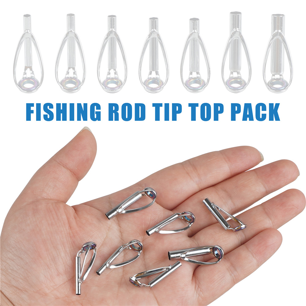 10Pcs Fishing rod guide tips r - Fishing Rod Tip Replacement avaliação e preço
