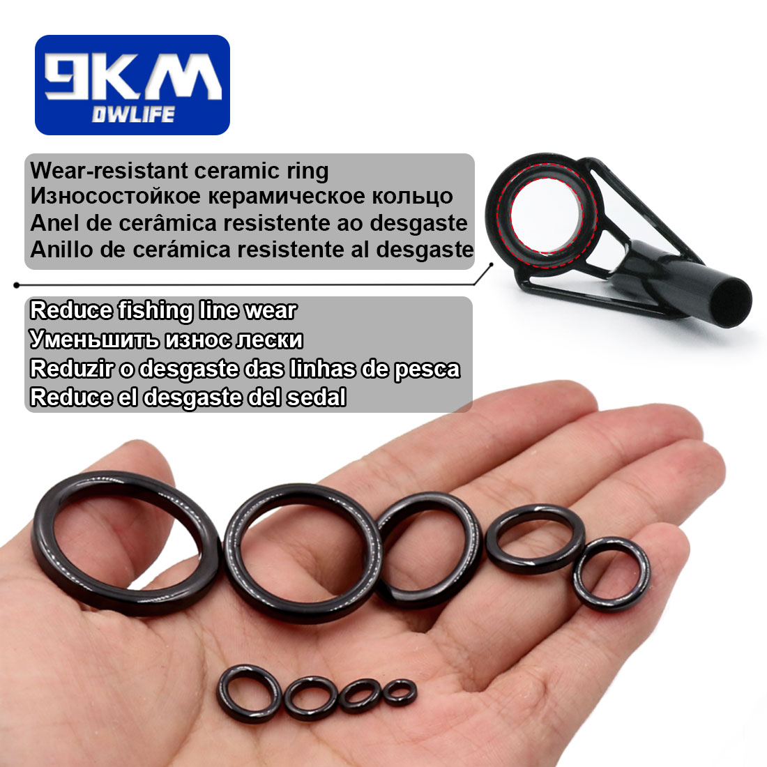 5Pcs Fishing Rod Tip Guides Re - Fishing Rod Tip Replacement avaliação e preço